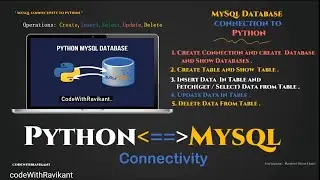 P5 Python Database Connectivity Using MySQL Database | Update and Delete record from table #python
