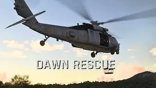 MSFS 2024 MH-60S Rescue Mission | Mountain Hiker Extraction Near San Diego at Dawn