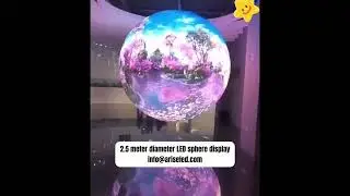 2.5 meter diameter LED sphere display,#globeledüşenvideo，#Spherical , #ledball, #Spherical,#ledball,