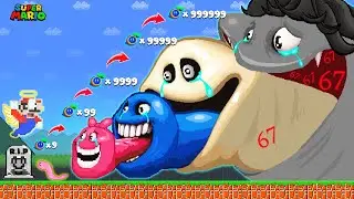Upgrading Worm to the Biggest HUNGRY WORM 67 Boss R.I.P Mario in Super Mario