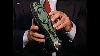 Dr Jack Goldberg unveils his boot idea to combat AFL knee injuries - a rotating disc of studs.