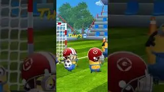 Minions playing soccer