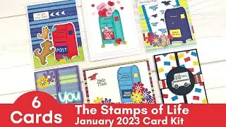 The Stamps of Life January 2023 Clubs | Stamp, Die & Card Kit Clubs | BigMailbox2Stamp | 6 Cards