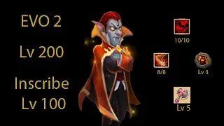 Castle Clash - Perfect Vlad Dracula - 2 EVO Lv 200 Life Drain 8/8