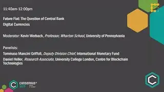 Future Fiat - The Question of Central Bank Digital Currencies | Consensus 2019