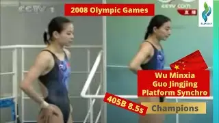 2008 Wu Minxia 吴敏霞 & Guo Jingjing 郭晶晶 - Team China - 405b - 3 meter Synchro diving - Olympics