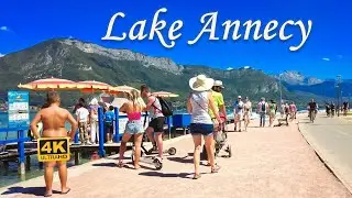 Walking in Lake Annecy, Annecy France  - 4k Walks