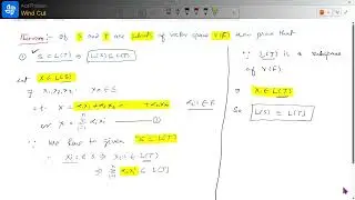 Vector Space L-6 । Linear Span is the smallest subspace of vector space । #vectorspace #linearspan 