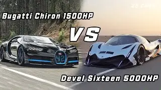 Bugatti Chiron 1500HP VS Devel Sixteen 5000HP | World&rsquo;s Fastest Cars!!