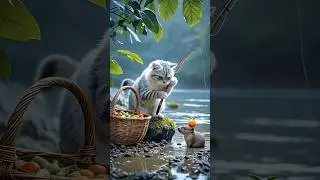 A Rare Friendship: Cat Rescues a Mouse! #cat #help #catstory #mouse