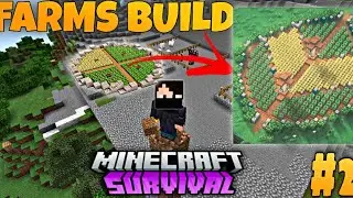 i build Crop and Animal farms in minecraft survival | ep2 | and more adventure | @NION Gaming |mcpe