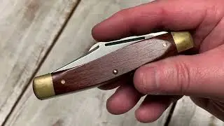 Большой складной нож Sears 95419 с рукояткой из розового дерева, изготовленный компанией Camillus...