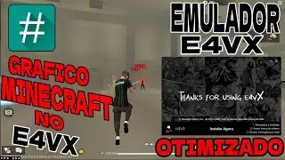EMULADOR LITE PC FRACO 🔥e4vX 4.240.30.1002, GR&Aacute;FICO MINECRAFT 🚀🔥,FF V7A + EMULADOR SUPER OTIMIZADO💜