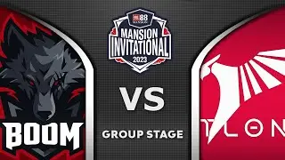 BOOM vs TALON - NEW 2023 ROSTER DEBUT!! - MANSION INVITATIONAL 2023 Dota 2 Highlights