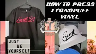 Heat Press ECONO PUFF VINYL on Both Hats and Shirts