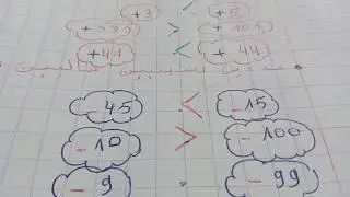 الاعداد  النسبية    ( المقارنة  ~ الترتيب  التصاعدي  و  التنازلي  )  رقم 2  للسنة  2  متوسط