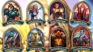 ALL BOSSES WALKTHROUGH Book of Heroes ANDUIN - Hearthstone New Solo Adventure Challenges Video Guide