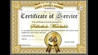 How to edit this Years of service | Editable Microsoft word certificate template | Landscape