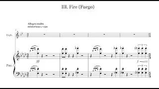 Tim Jansa: Concierto Iberico (Euphonium Concerto) - III. Fire  (Band Recording with Piano Score)