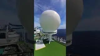Top view of cruise ship