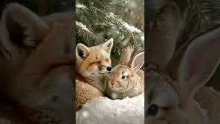 Sit back and relax. #subscribe #like #relaxing #cute #beautiful #fox #rabbit #hare