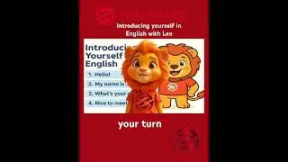 Introducing yourself in English with Leo our STEM English Mascot. #languagesschool #stemenglish