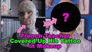😳 French Teacher Covered Up His Tattoo in Makeup #tattoo #makeuptransformation #shorts