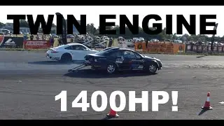 Twin engine 1400hp Opel Calibra Drag car 