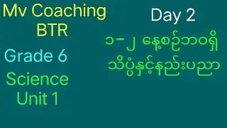 Grade 6 Science, Unit 1, Day 2, Topic (၁-၂ နေ့စဉ်ဘ၀ရှိသိပ္ပံနှင့်နည်းပညာ)