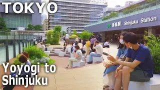 [Tokyo Walk] Yoyogi to Shinjuku. Terrace near the station is a place for relaxation (June 2022)