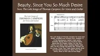 The Lute Songs of Thomas Campion for Voice and Guitar