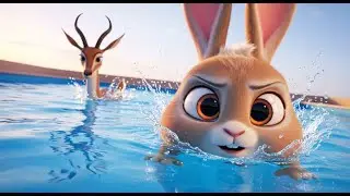 🏊‍♂️😲 Little bunny! A challenging swimming race awaits… Train hard for a spectacular comeback 🐰🔥