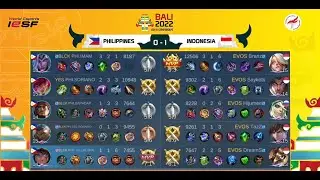 INDONESIA (EVOS) VS PHILIPPINES (BLCK) - IESF 14TH WORLD ESPORTS CHAMPIONSHIPS BALI 2022 - GAME 1