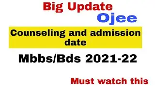 Ojee councelling date 2021-22 || Part-2 registration || Ojee mbbs/bds counseling program#mbbs #neet