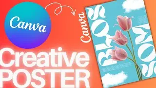 Free Minimal Flower Poster Design in canva #canva