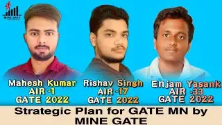Mahesh Kumar (AIR-1 GATE 2022) _Strategic plan For GATE MN  2025 @mine_gate