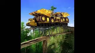 Amazing driver skills in driving overloaded vehicles with heavy equipment