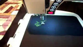 Janome 12000 Embroidering 1000 stitches per minute.MOV