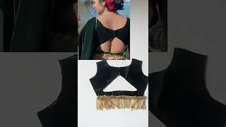 easy to cut blouse design back design #shorts  #sleevelesss  #shortsfeed #song OODHNI