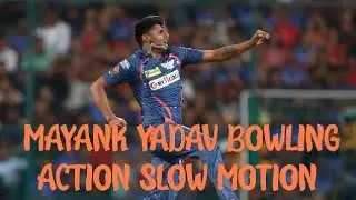 MAYANK YADAV BOWLING ACTION SLOW MOTION