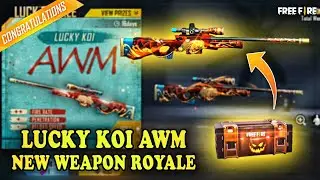 How To Get AWM Permanent Gun Skin in Free Fire New Weapon Royale || Lucky Koi Luck Royale Trick