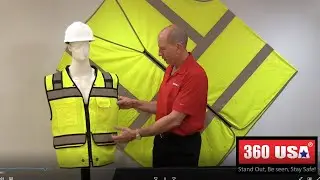 360 USA Brand Sleeveless Surveyor's Safety Reflective Vest