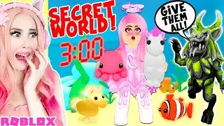 DON'T GO TO THE *SECRET* UNDERWATER WORLD AT 3AM IN ADOPT ME! Roblox Adopt Me Secret World