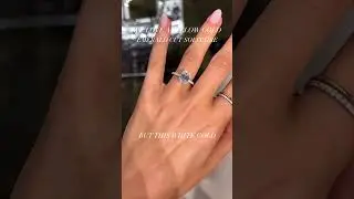 4 Prong 3 carat emerald cut diamond engagement ring with pave setting | Promise ring | Gold ring