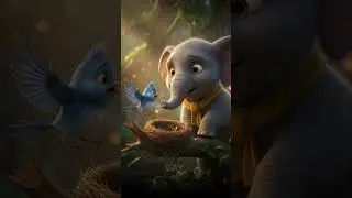 The Kind Little Elephant and the Forest Friends 🐘 | Kids Moral Story #shorts #story #storytime