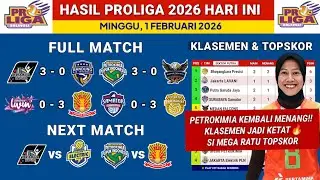 Hasil Proliga 2026 hari ini- Gresik Petrokimia vs Medan Falcons -Klasemen terbaru & TopSkor Megawati