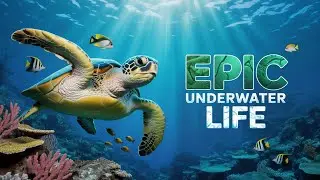 Relaxing Underwater World 🌊 Cinematic Aquarium Life | Coral Reefs, Fish, Sharks & Ocean Ambience