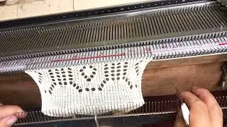 punto calado facil a punzón en máquina de tejer 💜💜💜