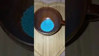 🫐💙 Blueberry-Blue Beads ASMR | Wooden Bowl &rarr; Wooden Mug | The Assez ASMR