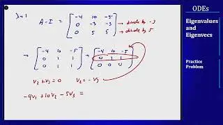 Differential Equations - Eigenvalues and Eigenvectors - Practice Problem (Real)